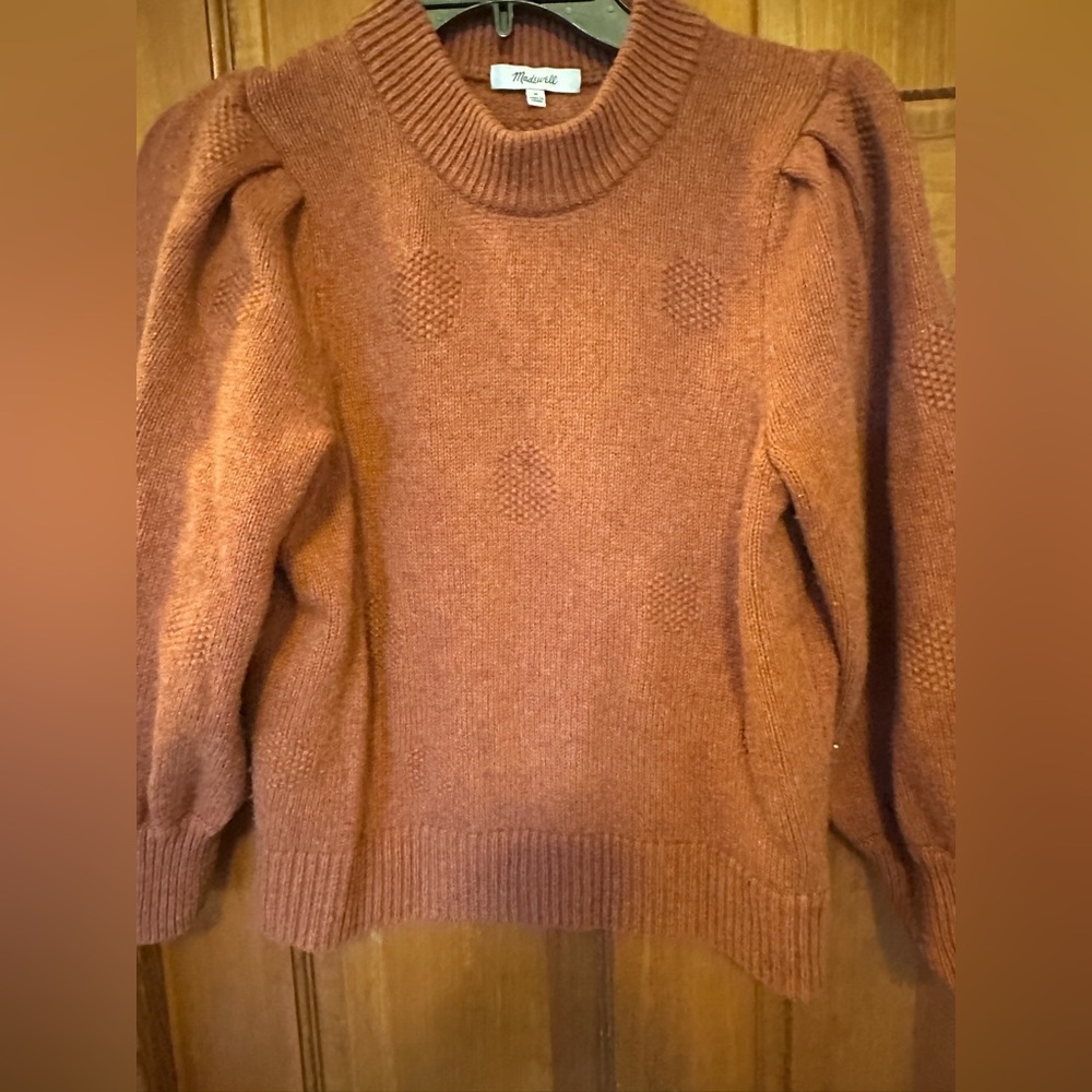 Madewell Terracotta Cowl Neck Sweater